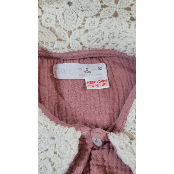 ZARA Baby/Toddler Outfit Bundle | Crochet Collar Blouse + Knit Sweater + Ribbed - Picture 6 of 13